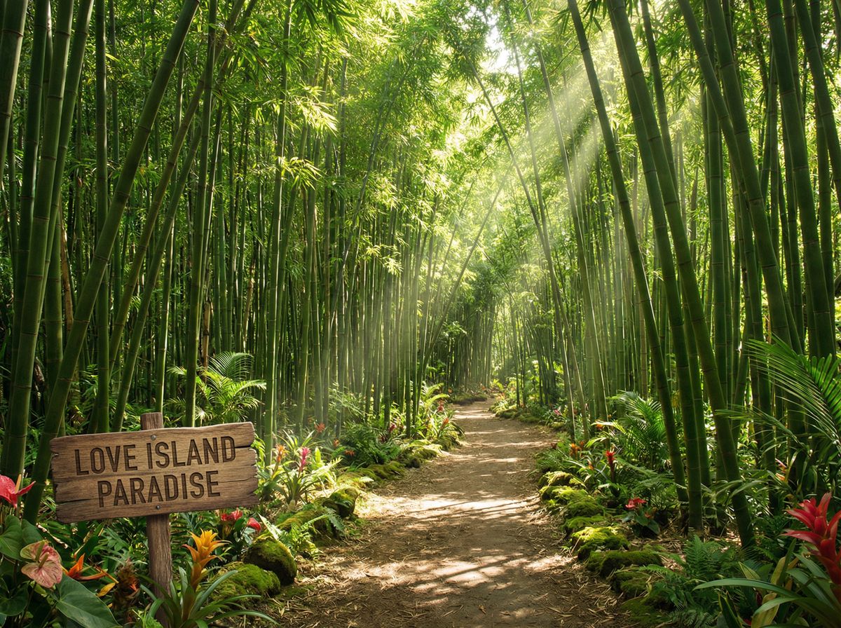 户外露出竹林植物视频